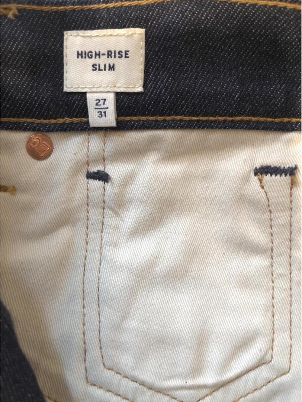 Levi's Japanese Selvedge High Rise Slim Jeans 27x31 NWT $248 - Picture 5 of 8